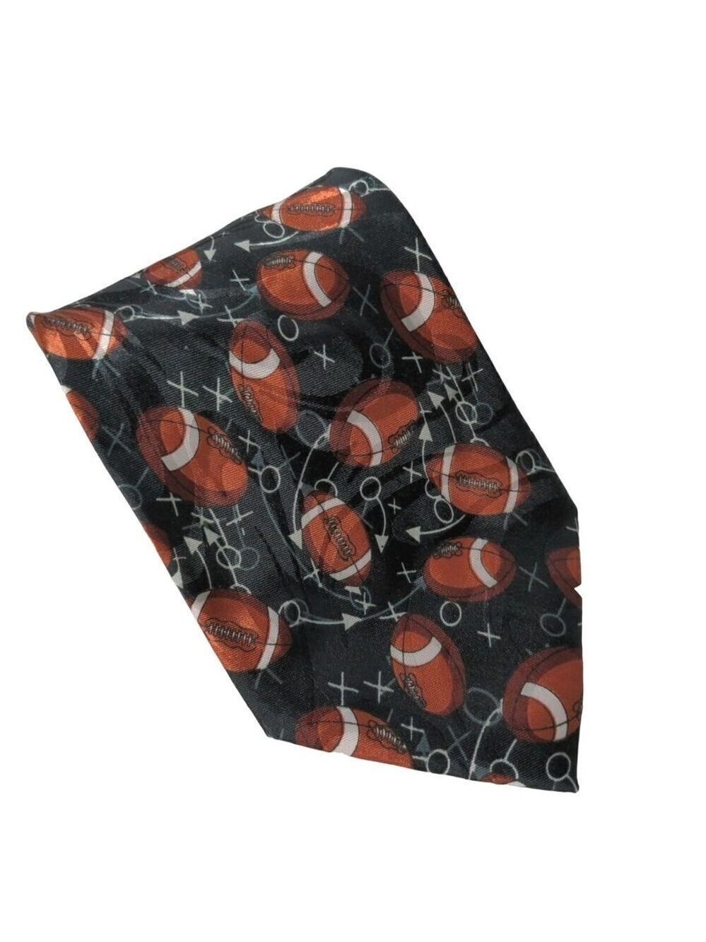 Roberto Cellini Football Print Sports Necktie